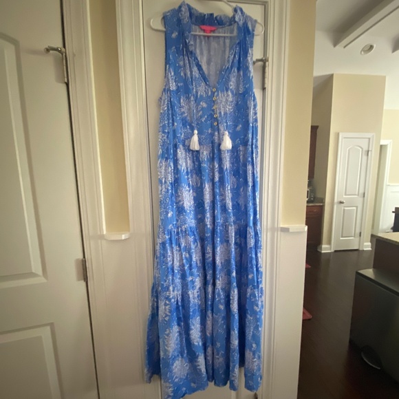 LILLY PULITZER XL lela henley tank dress in